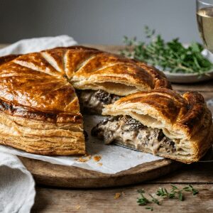 Morilles en tourte