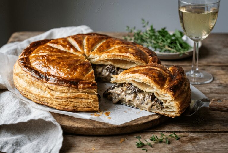 Morilles en tourte