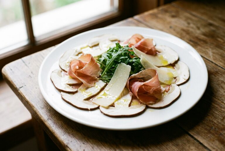 Carpaccio de cèpes au jambon de montagne