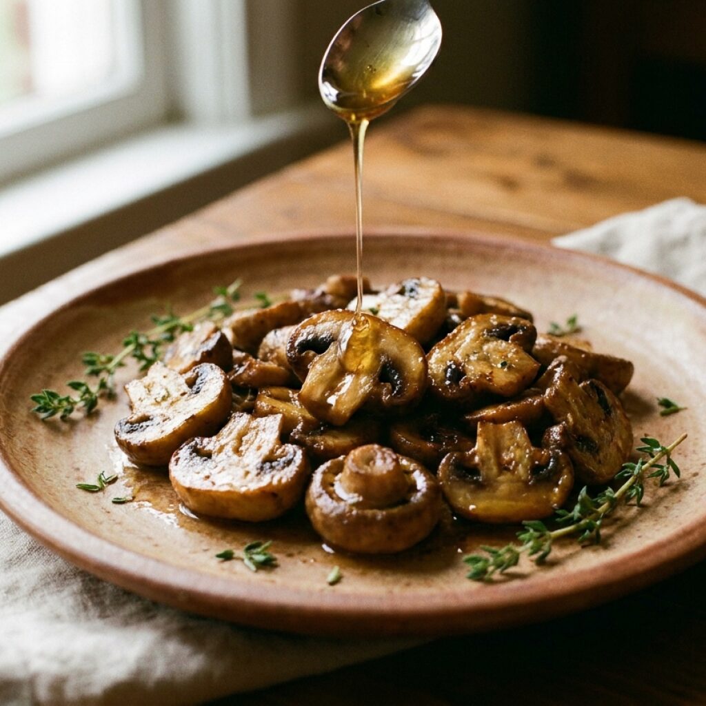 Champignons glaces au miel