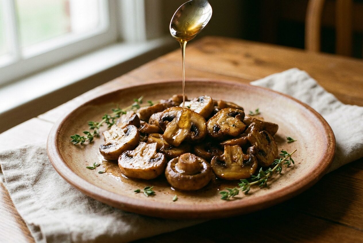 Champignons glaces au miel
