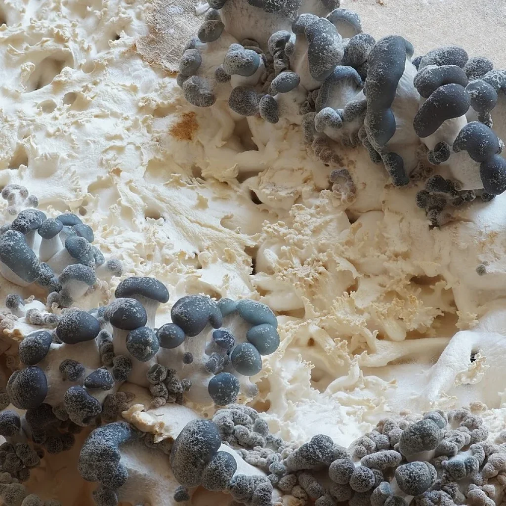 Pleurote en huître (Pleurotus ostreatus) sur un tronc