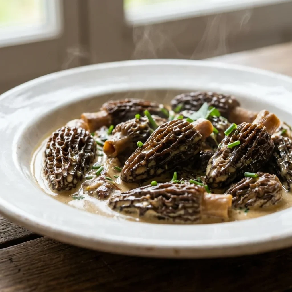 Ragoût de morilles au Riesling et au foie gras