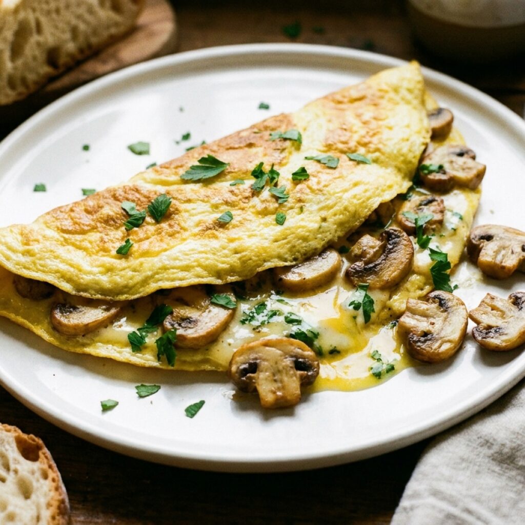 Omelette aux champignons