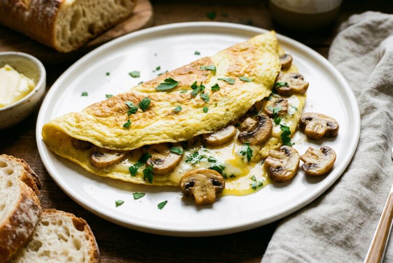 Omelette aux champignons