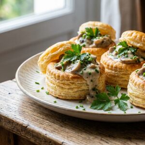 Feuillete aux champignons
